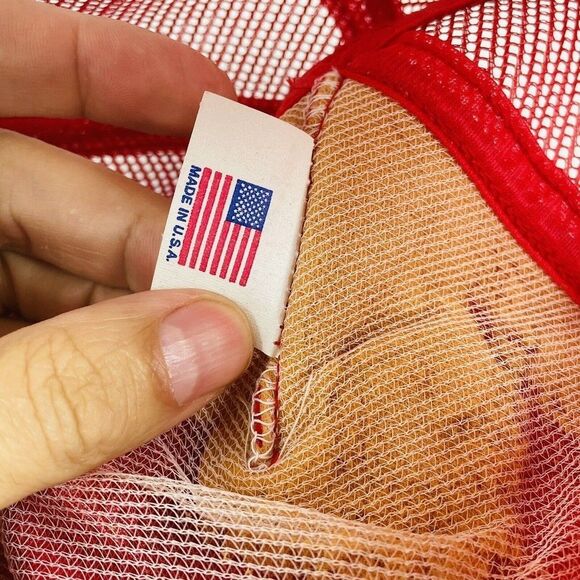 Lee Sapp Bros Enterprises Mesh Snapback Trucker Hat Cap VTG Big Red Country NE - Picture 8 of 11